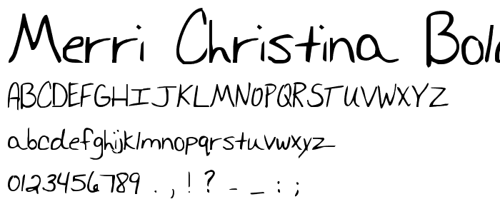 Merri Christina Bold font